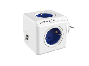 Multipriza cu 2 porturi USB PowerCube |Original 2xUSB| - Albastru