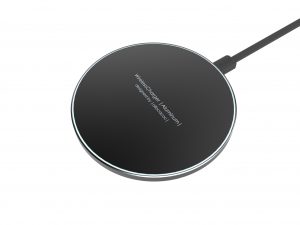 Încărcător wireless, aluminiu, negru