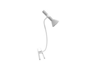 Lanternă re-încărcabilă cu suport FlashLight Clip Set, albă, lumină rece
