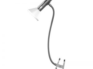 Lanternă re-încărcabilă cu suport FlashLight Clip Set, neagră, lumină caldă