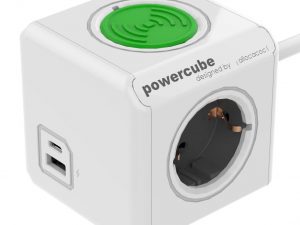 Prelungitor multipriza cu 2 porturi USB-A si USB-C PowerCube Extended |Wireless Charger|, functie incarcare wireless, 1.5m
