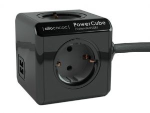 Prelungitor multipriza cu 2 porturi USB in editie limitata PowerCube |Extended USB| - 3m - Negru