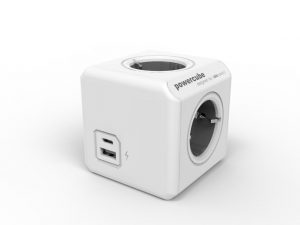 Multipriza cu un port USB-A si un port USB-C PowerCube Original USB A+C